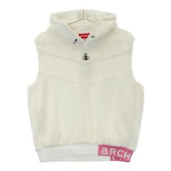サイズ：40 ARCHIVIO アルチビオ 2025年モデル フード付 シャギーベスト  ホワイト系 [240101598183] ゴルフウェア レディース ストスト
