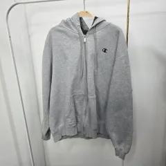 チャンピオン 起毛 フードジップアップ メランジュグレー XL