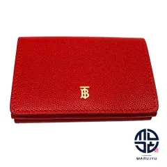 BURBERRY バーバリー 赤 レッド 三つ折りサイフ 8018960 コンパクトウォレット 財布 ブランド