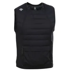 90 DESCENTE ユニセックス デュアル ジッパー 軽量 ダウンベスト