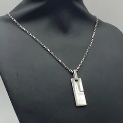 GUCCI グッチ　ロゴプレート　ネックレス　チョーカー　シルバー925 G ロゴ　ペンダント