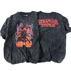 公式 Netflex 「 ストレンジャーシングス 」Vecna Shock 半袖 Tシャツ ヴィンテージ加工 両面プリント 男女兼用 XS--2XL