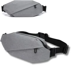 Capprecier ボディバッグ ショルダーバッグ メンズ 斜めがけ ワンショルダーバッグ コンパクト 撥水 軽量 防水 ウエストバッグ 肩掛けバッグ 小さめ おしゃれ (グレー)