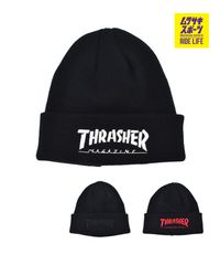 【ムラスポ公式】新品 THRASHER スラッシャー ニット帽 ビーニー ニットキャップ マガジンロゴ THR-N01