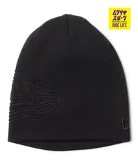 【ムラスポ公式】新品 NEW ERA ニューエラ ビーニー ニットキャップ ニット帽 帽子 ベーシック ビーニー エンボス フラッグロゴ ブラック 14670140