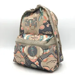 レスポートサック リュック マリン柄 総柄 希少 レア ベージュ グレー A4可