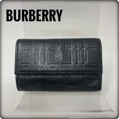 バーバリー BURBERRY レザー 6連キーケース 黒
