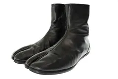 メゾンマルジェラ Maison Margiela TABI BOOTS レザー タビ 足袋 ショート ブーツ S57WU0134 42 黒 ブラック ブランド古着ベクトル 中古☆AA★▲■250307