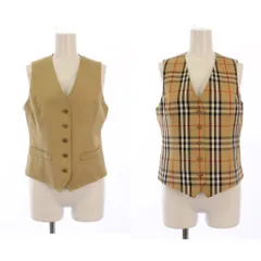 バーバリーズ Burberrys ヴィンテージ リバーシブル ベスト ジャケット ノバチェック M ベージュ FY003-039 /BM