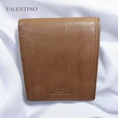 ヴァレンティノ レザー 二つ折り財布 茶 上品　箱付きのサムネイル