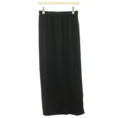 スピック&スパン Spick&Span タグ付き 25SS サテンイージースカート スリット マキシ ロング 38 黒 ブラック 25060200906020 /HN