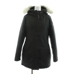カナダグース CANADA GOOSE VICTORIA PARKA ヴィクトリアパーカー ダウンジャケット ミドル丈 ジップアップ コヨーテファー S 黒 ブラック 3037LA /KUのサムネイル