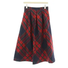 マッキントッシュ ロンドン MACKINTOSH LONDON スカート ロング 38 赤 レッド 紺 ネイビー チェック柄 /JP