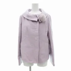 ルゥデルゥ Rew de Rew ジャケット ブルゾン メルトン コサージュ アンゴラミックス L ラベンダー /JSのサムネイル