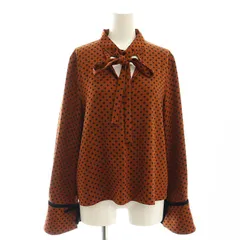 ドレスレイブ DRESSLAVE ドット ブラウス 長袖 ボウタイ 38 茶 ブラウン /AT ■OSのサムネイル