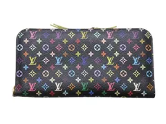 LOUIS VUITTON ルイヴィトン ポルトフォイユ アンソリット ピスタッシュ M93755 二つ折り財布 モノグラム マルチカラー 美品 中古 4b005189