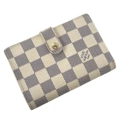 LOUIS VUITTON ルイヴィトン ダミエ アズール ポルトフォイユ ヴィエノワ がま口 二つ折り財布 ホワイト アイボリー系 N61676 MI0078