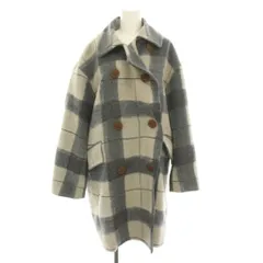ヴィヴィアンウエストウッドレッドレーベル Vivienne Westwood RED LABEL ハリケーンコート ピーコート Pコート アウター チェック柄 裏地オーブ柄 00 グレー 16-12-632016 /YTのサムネイル