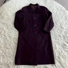 【訳ありセール】HIGH SENSE  （ハイセンス） ステンカラーロングコート カシミヤ100%  レディースLサイズ