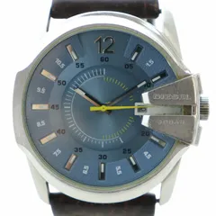 ディーゼル DIESEL 腕時計 ウォッチ クォーツ ロゴ カレンダー付き ビッグフェイス 青文字盤 シルバー色 DZ-1399 ■GY18 /MQ