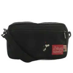 マンハッタンポーテージ Manhattan Portage × PEANUTS スヌーピー ショルダーバッグ キャンバス ロゴ 刺繍 黒 ブラック /XZ ■GY13