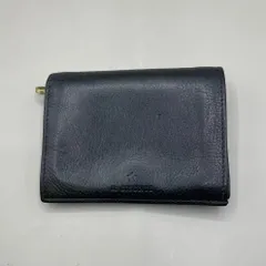 極美品　ILBISONTE イルビゾンテ　二つ折り財布　ミニウォレット　OLIVETA  ロゴ型押し　レザー　黒　ブラック