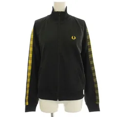 フレッドペリー FRED PERRY トラックジャケット ジャージ ジップアップ ブルゾン 36 黒 ブラック J7113 /☆G