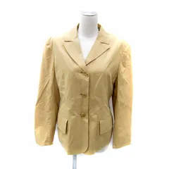 ヘルムートラング HELMUT LANG テーラードジャケット ミドル丈 シングルボタン 総裏地 無地 9AR ベージュ /SY24 ■GY53のサムネイル