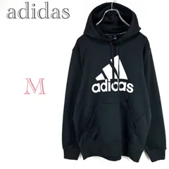 アディダス　adidas【M】ロゴパーカー  パフォーマンスロゴ　プルオーバー　フード　ビッグロゴ