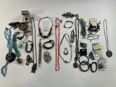 ★ インディアンジュエリー風 アクセサリー 32点 まとめ商品 ブレスレット ネックレス ブローチ 他  現状品 0.7kg