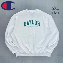 Champion チャンピオン　 カレッジ プリント スウェット トレーナーホワイト2XL
