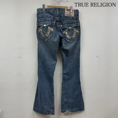 トゥルーレリジョン JOEY ローライズ ブーツカット フレア デニム パンツ パイソン レザー メンズ 30インチ ISItems【USED】【古着】【中古】50150291