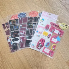 クラシック Sanrio フレーム ステッカー まとめ 出品 ( hello kitty(ハローキティ), マイメロディ, リトルツインスターズ)