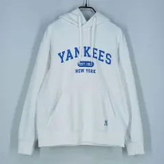 MLB レディース ニューヨーク・ヤンキース プリンティング フーディー 白 90 (HU42324)