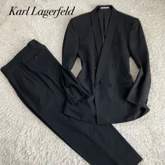 Karl Lagerfeld　カールラガーフェルド　スーツ　セットアップ　ダブル　タキシード　ブラック