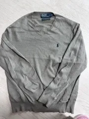 ポロラルフローレン Vネック ニット グレー M