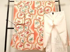 平和屋着物[]七五三　女の子　７歳　祝着　四つ身　長襦袢(無双仕立て)セット　鳳凰舞蝶桐花文　暈し染め　金彩　逸品　DAAY3480ma