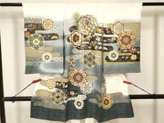 平和屋着物○男性 本場大島紬 アンサンブル 100亀甲 総詰め キング