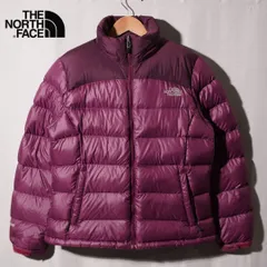 ノースフェイス THE NORTH FACE ダウンジャケット レディース XL メンズ M パープル 700フィル ユニセックス ロゴ刺繍 テック系 ストリート オーバーサイズ 古着 Y092