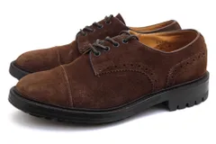 トリッカーズ／Tricker's シューズ ビジネスシューズ 靴 ビジネス メンズ 男性 男性用スエード スウェード レザー 革 本革 ダークブラウン 茶 ブラウン  M7273 BACKMED ALLION SHOES コマンドソール グッドイヤーウェルト製