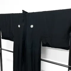 メンズ着物　黒紋付　アンサンブル　違い鷹の羽　紳士用　着物　012b d ms