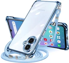 【在庫処分】Galaxy A25 5G 用 ケース クリア ショルダー SC-53F SCG33 スマホケース ギャラクシー a25 カバー 肩掛け 斜めかけ 縄掛けケース 透明 TPU 薄型 耐衝撃 携帯ケース 紐付き 斜めがけ 織りストラップ付き ネックス