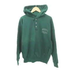 ラッセル アスレチック スウェット パーカー 裏起毛 US製 厚手 Mサイズ 緑 グリーン ■GY61