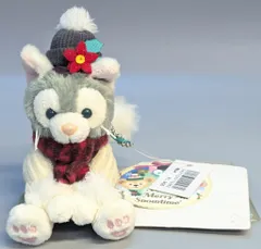 東京ディズニーシー ぬいぐるみストラップ Duffy's Christmas 2015 ジェラトーニ(白ニット/赤マフラー)/Duffy's Christmas Very Merry Snowtime 2015