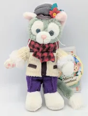 東京ディズニーシー ぬいぐるみバッジ Duffy's Christmas ジェラトーニ(赤マフラー/帽子に花)/Very Merry Snowtime 2015