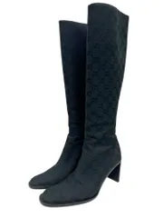 GUCCI (グッチ) GG総柄 ロングブーツ 103-0291 36.5 ブラック レディース/028