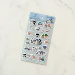 新品 しろたん×はぴだんぶい ぷくっとシール サンリオ ポチャッコ バットバツ丸 タキシードサム ハンギョドン ケロケロケロッピ シール帳 シールファイル シール交換に 立体シール ぷくぷくシール