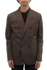 ウノ ピゥ ウノ ウグァーレ トレ／1piu1uguale3 テーラードジャケット ブレザー JKT アウター メンズ 男性 男性用ポリエステル オリーブ カーキ  MRE187 POE022 本切羽 ダブルブレスト