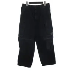 ジーユー GU × アンダーカバー UNDERCOVER 美品 デニムコンバーチブルワイドカーゴパンツ コットン 321-352707 黒 ブラック L