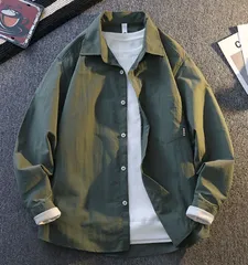 カジュアルシャツ メンズ シャツ 長袖シャツ ボタンダウンシャツ メンズシャツ ワイシャツ トップス グリーン